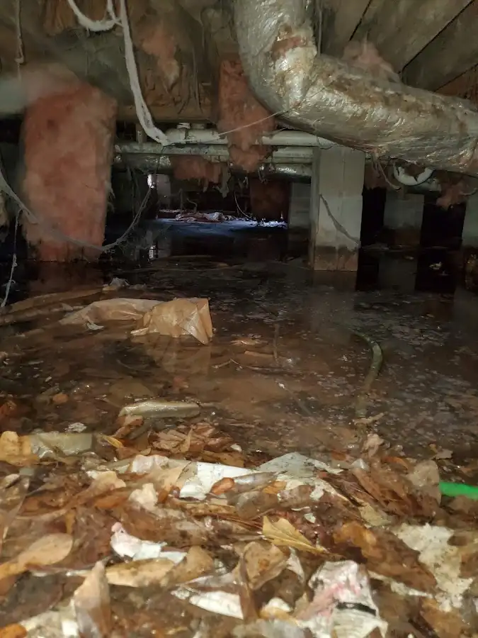 Crawl space flood assessment for Commercial Water Damage Restoration in Bel Air
